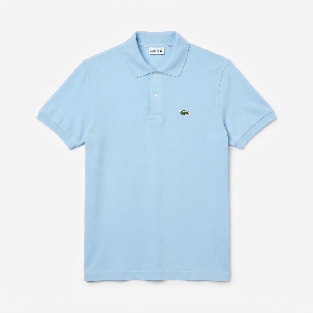 Lacoste Classic Fit Polo Shirt Mens Size 5 Large Light Powder Blue Short Sleeve